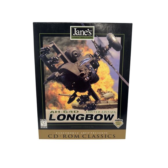 Longbow Jane's Combat Simulations AH-64D  1997 CD-ROM Video Game-New Opened Box - Picture 1 of 3